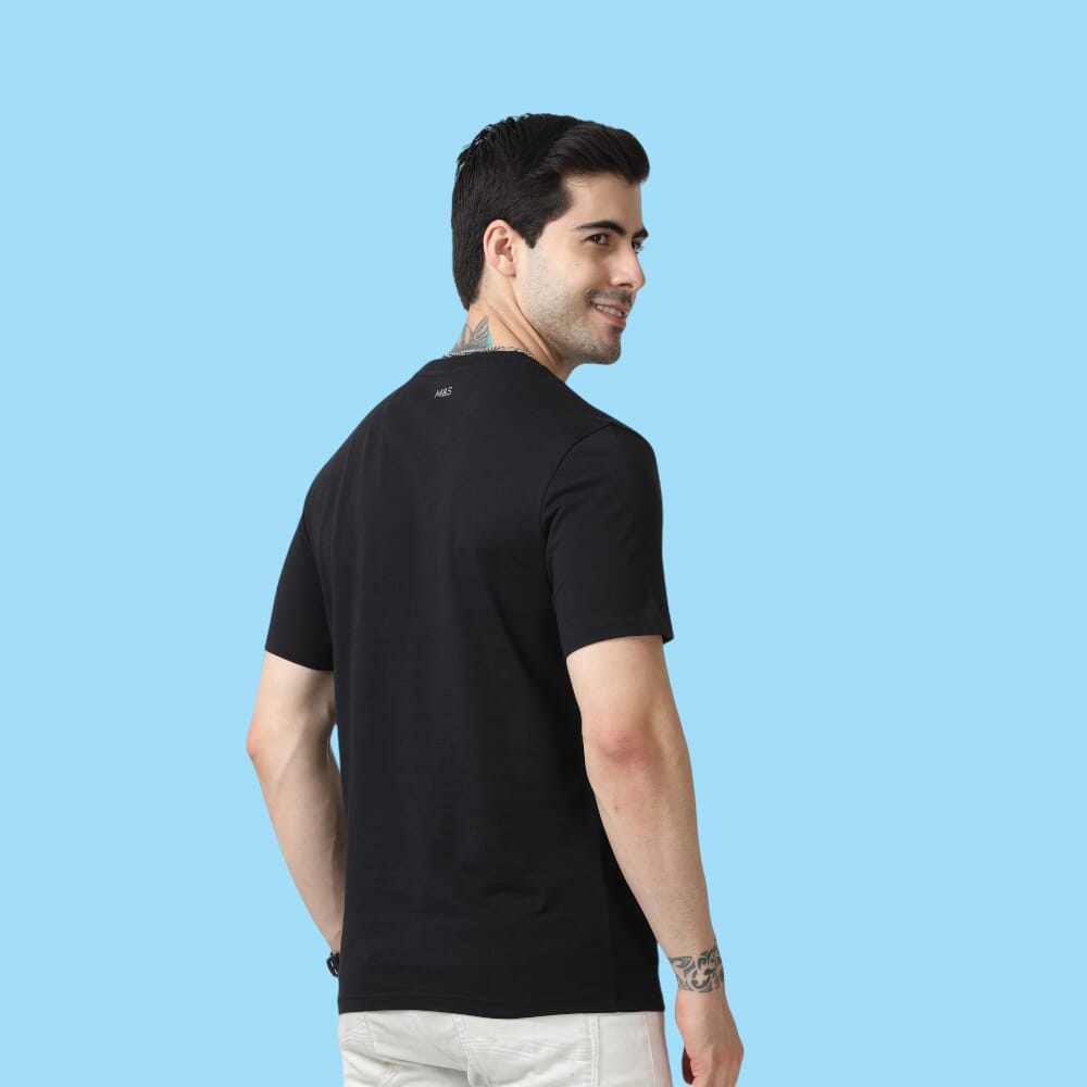 Marks & Spencer Round Neck T-shirt-Black